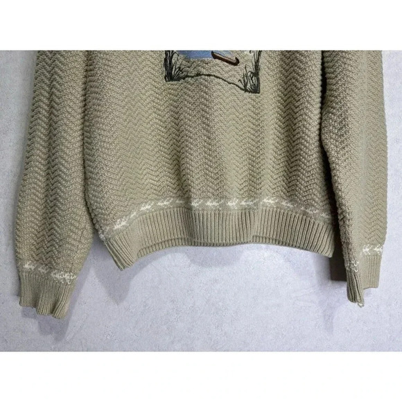CABELAS Womens Sweater Embroidered Chunky Knit Pullover MEDIUM Lot Of 2 Grandpa - Picture 9 of 14